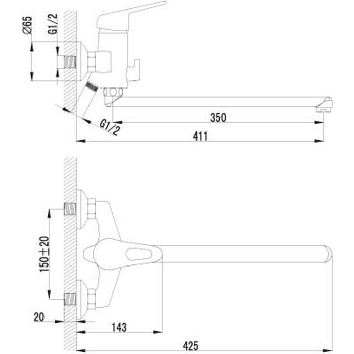 Универсальный смеситель Lemark Luna LM4151C