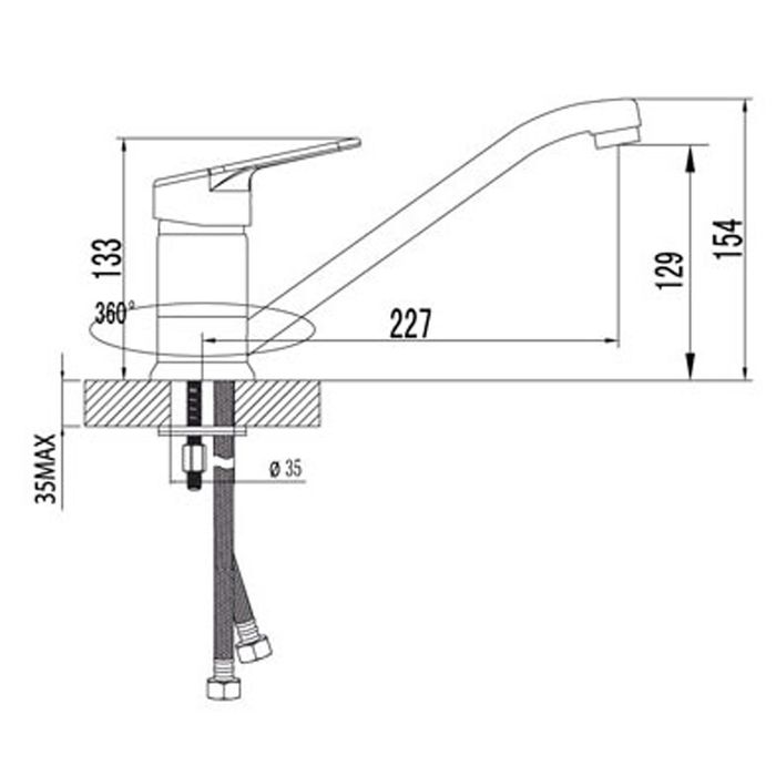 Смеситель для кухни Lemark Luna LM4104C