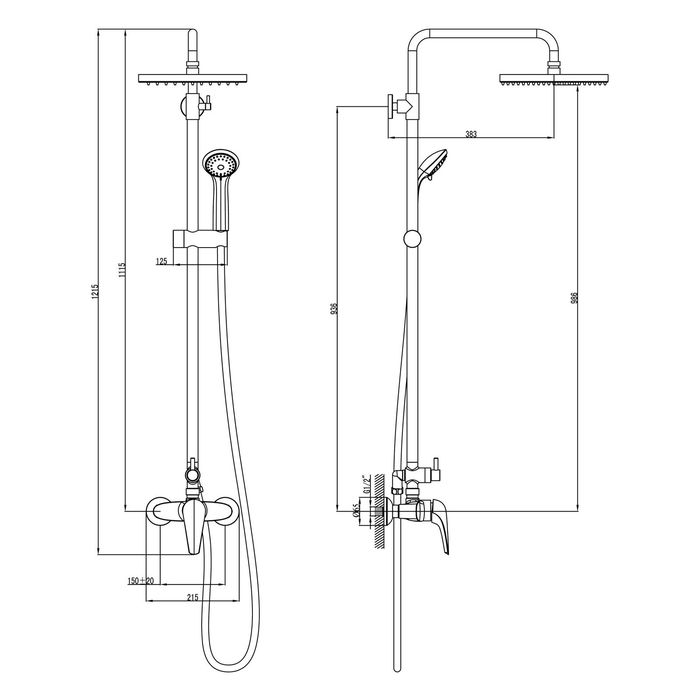 Смеситель для душа Lemark Poseidon LM4260C