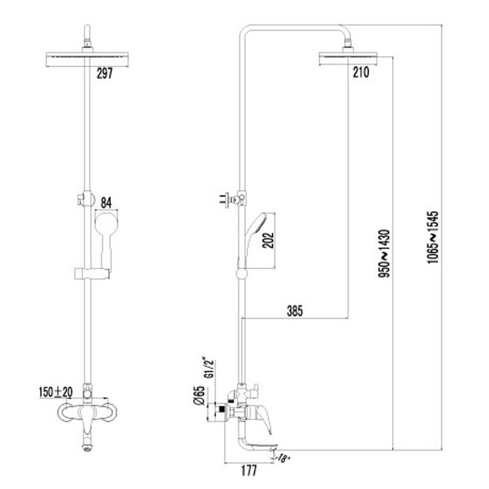 Смеситель для ванны Lemark Poseidon LM4262C