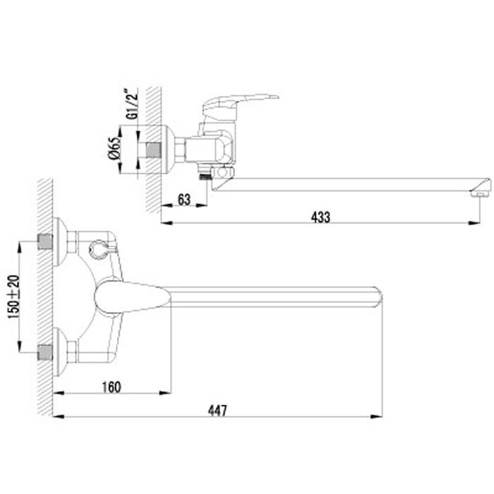 Смеситель для ванны Lemark Pramen LM3317C