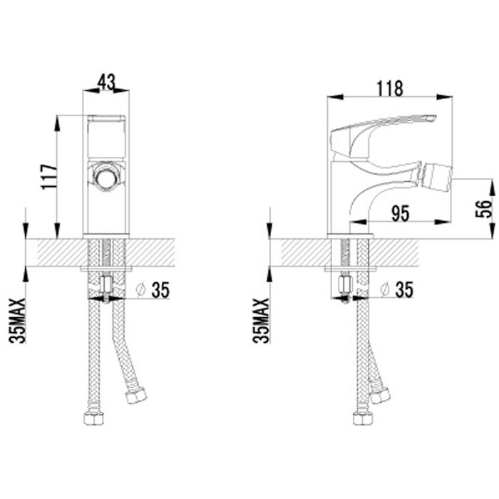 Смеситель для биде Lemark Plus Shape LM1708C