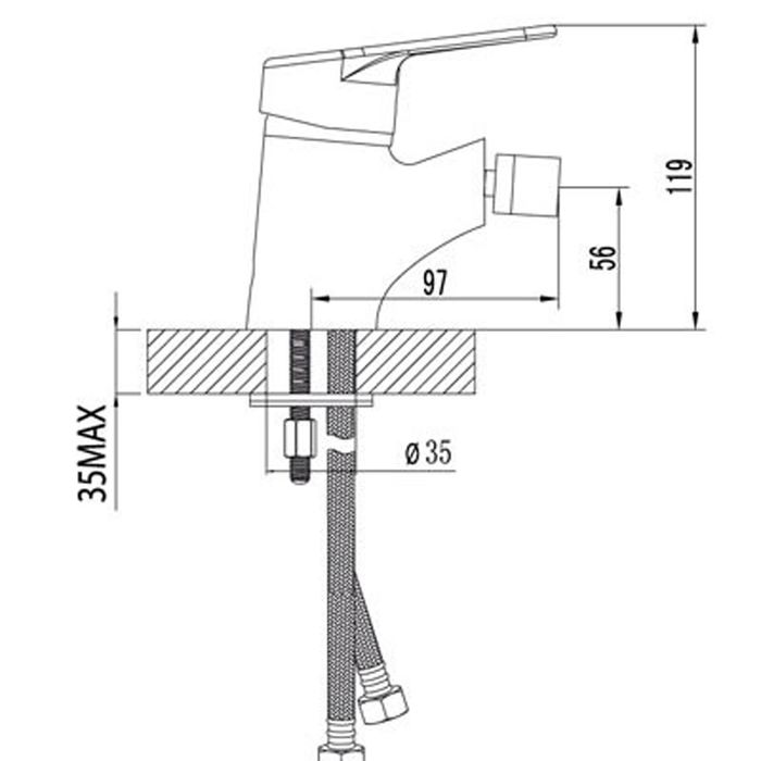 Смеситель для биде Lemark Luna LM4108C
