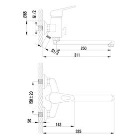 

Универсальный смеситель Lemark Luna LM4112C