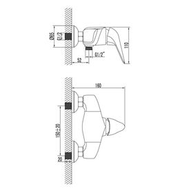 

Смеситель для душа Lemark Poseidon LM4233C