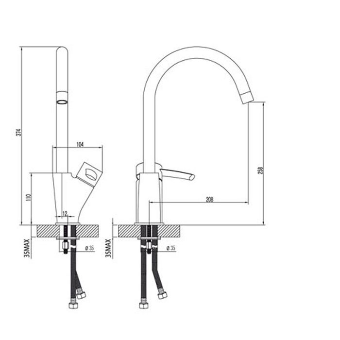 Смеситель для кухни Lemark Atlantiss LM3205C