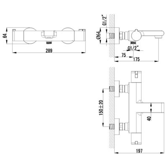 Термостат для ванны Lemark Yeti LM7832C