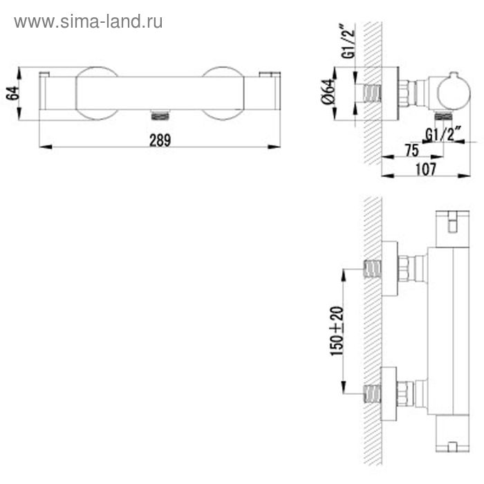 

Термостат для душа Lemark Yeti LM7833C
