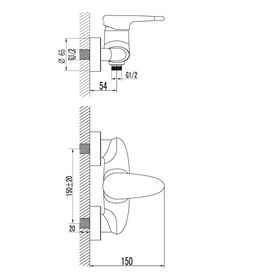 

Смеситель для душа Lemark Status LM4403C