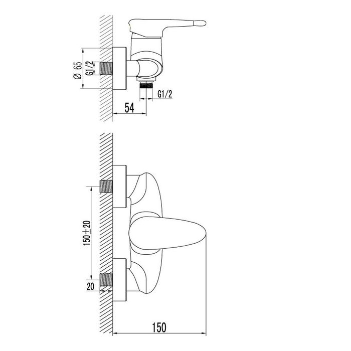 Смеситель для душа Lemark Status LM4403C