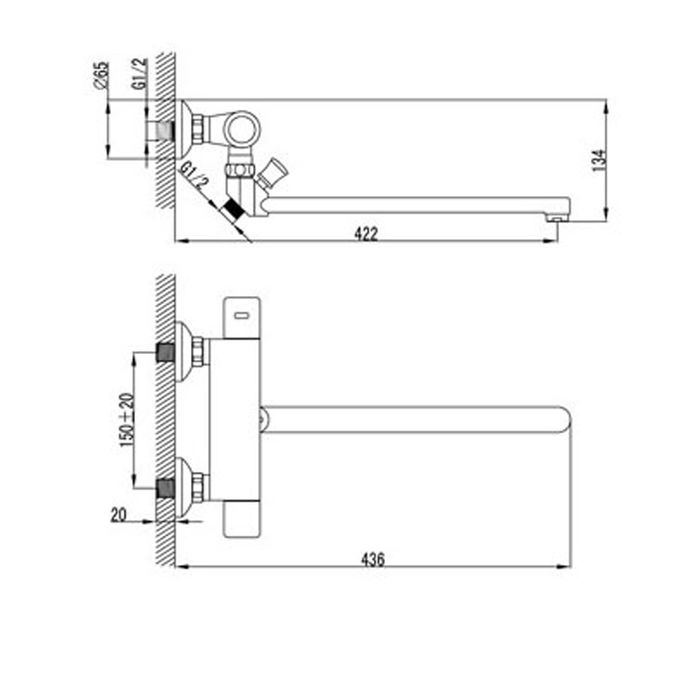 Термостат для ванны Lemark Thermo LM7734C