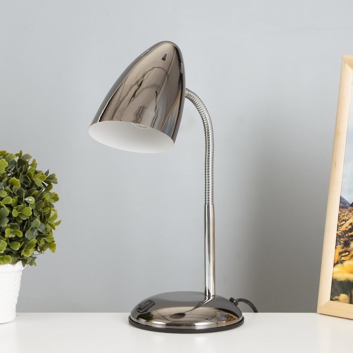 Лампа настольная "Металлик", чёрная, Е27