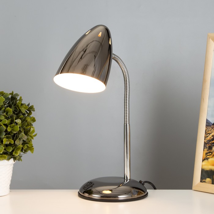 Лампа настольная "Металлик", чёрная, Е27