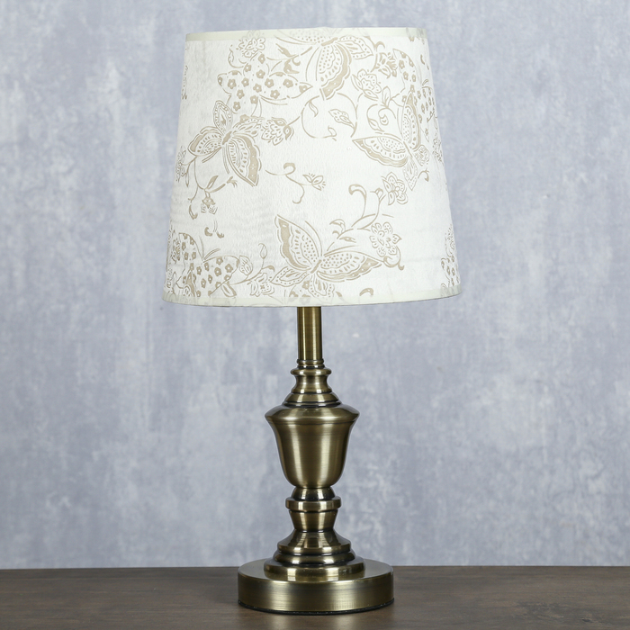 Лампа настольная "Бабочки в цветах" под бронзу