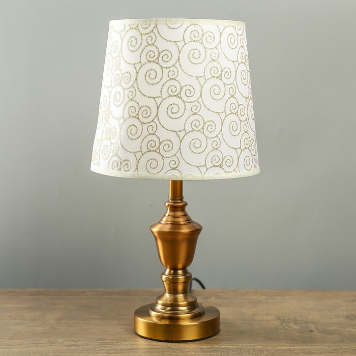 Лампа настольная "Бабочки в цветах" под бронзу