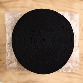 Лента эластичная, 80 мм, 25 ± 1 м, цвет чёрный от Сима-ленд