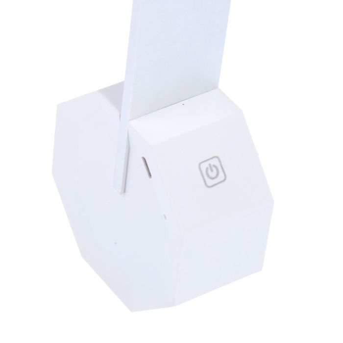 Настольная светодиодная сенсорная USB-лампа "Графика" серебристая, 12 диодов