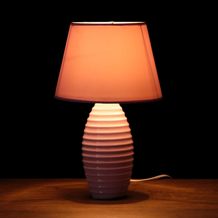 Лампа настольная "Бархан" розовая