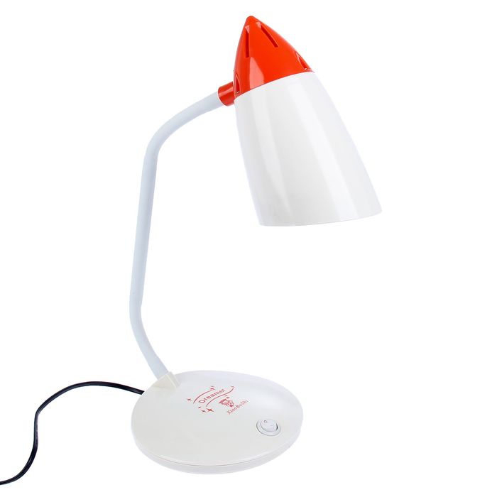 Лампа настольная "Сирена" бело-оранжевая