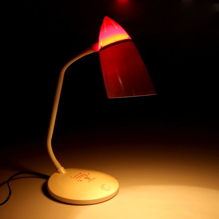 Лампа настольная "Сирена" бело-оранжевая