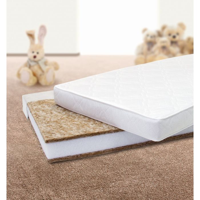 Матрас детский "Кроха зебра", размер 60х120х10 см, чехол трикотаж