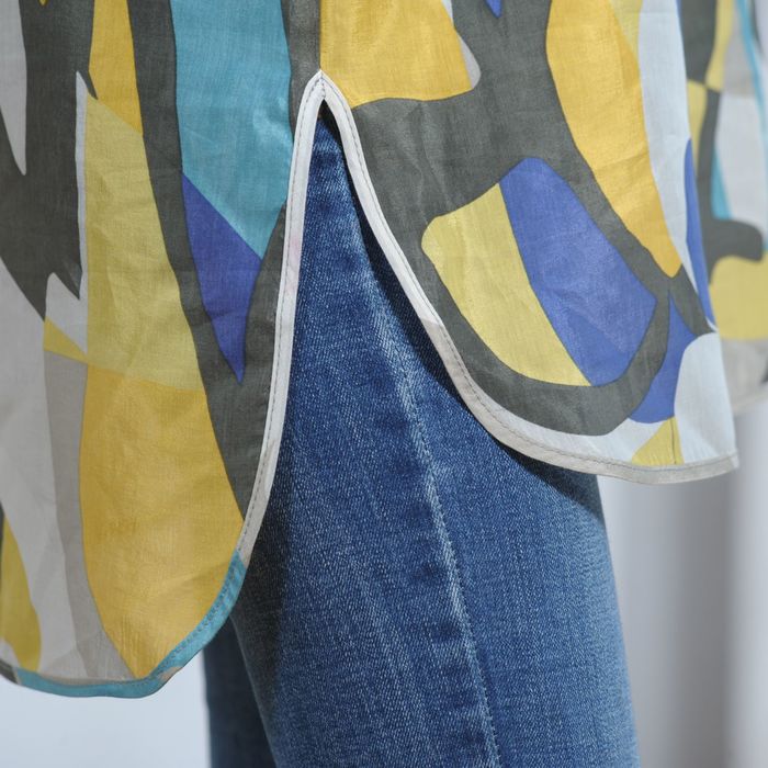 Туника женская 4946 С+, размер 52, рост 164см, цвет лимон/серый