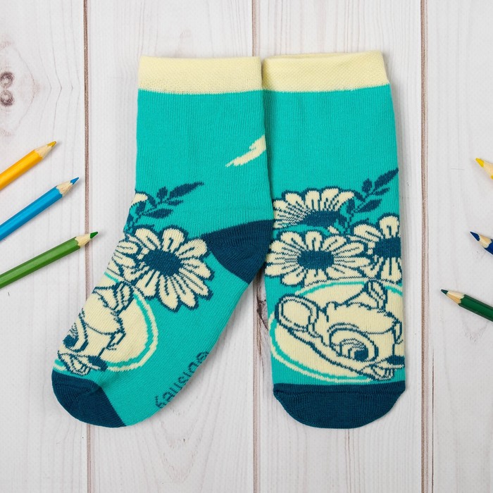 Носки детские "Бемби. Цветочек, Дисней беби, 16-18 см, 4-6 лет, 80% хлопок, 17% полиамид, 3% эластан