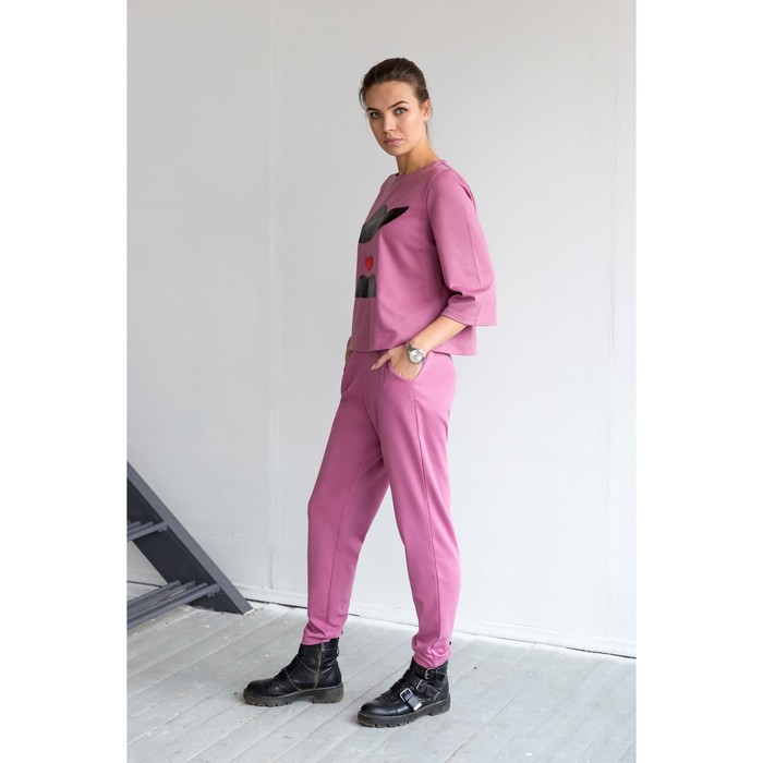 Блуза, размер 52, рост 164 см, цвет цикламен (арт. 4849а С+)