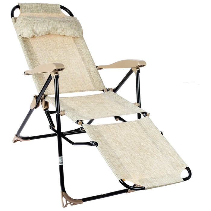 Кресло-шезлонг № 3, цвет жёлто-песочный