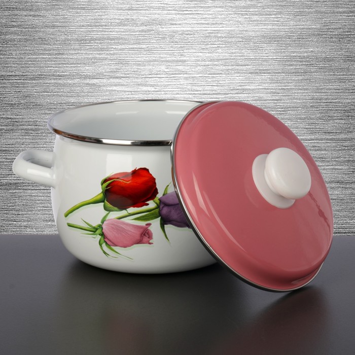 Набор кастрюль "Крышка цветная", 3 шт: 2,5 л; 3,5 л, 5 л