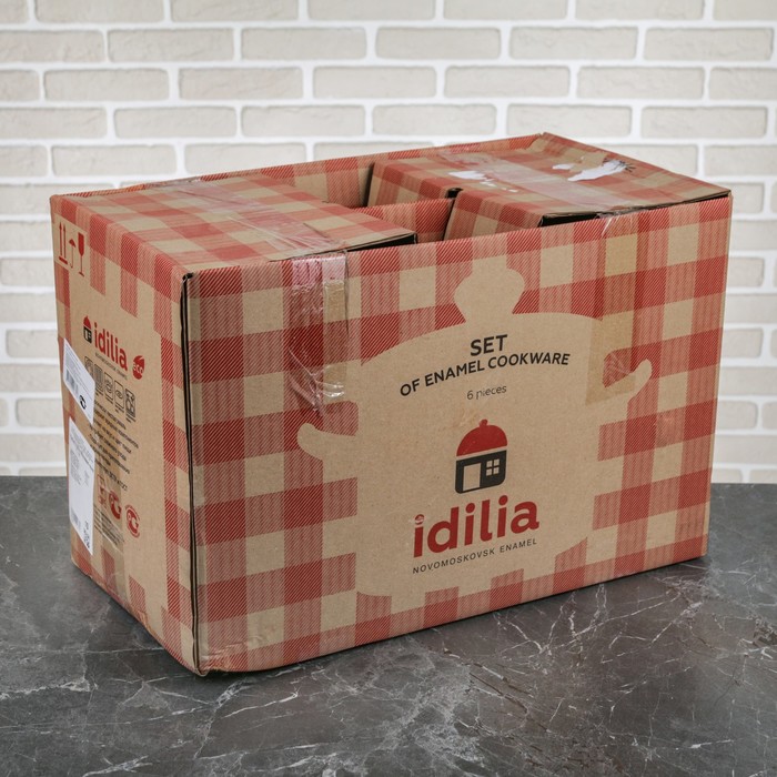 Набор кастрюль сферических "Маки", 3 шт: 2,5 л, 3,5 л, 5 л