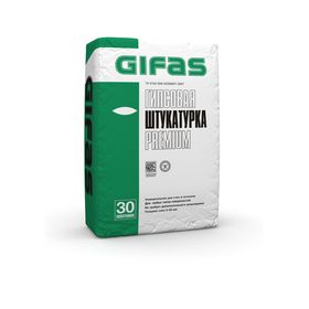 Штукатурка гипсовая Gifas Premium (толщина слоя от 3 мм), 30 кг от Сима-ленд