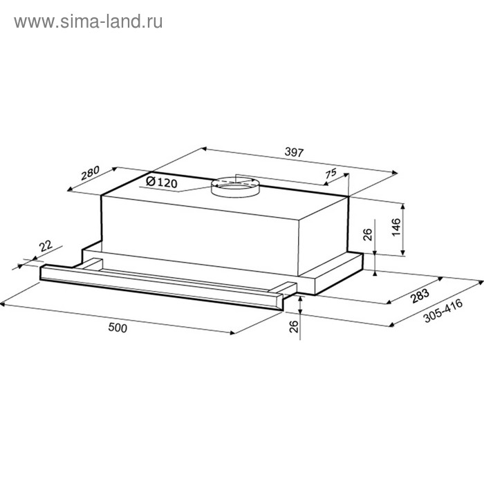 

Вытяжка KRONA Kamilla slim 500, встраиваемая, 390 м3/ч, 3 скорости, 50 см, серебристая