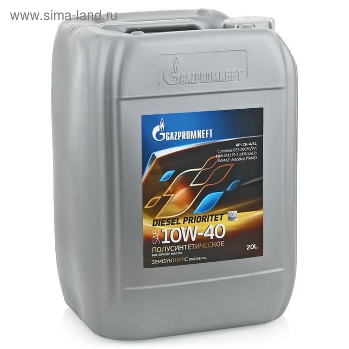 фото Масло моторное gazpromneft diesel prioritet 10w-40, 20 л