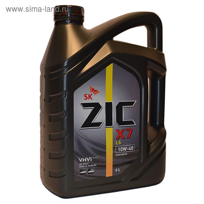 Масло моторное ZIC X7 LS 10W-40, 6 л масло моторное zic x7 10w 40 diesel ci 4 1 л