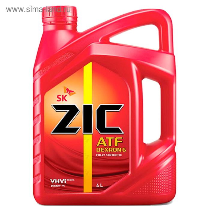 Масло трансмиссионное ZIC DEXRON 6 ATF, 4 л масло трансмиссионное zic atf 3 4 л