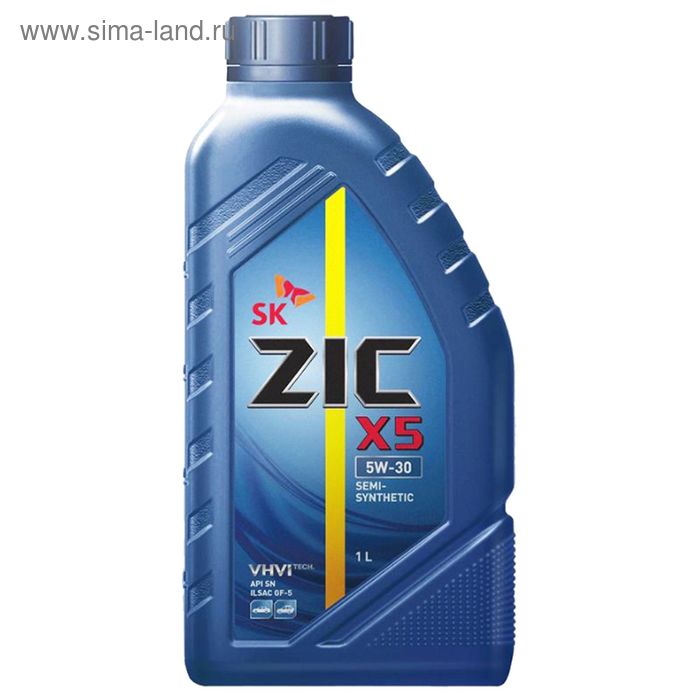 Масло моторное ZIC X5 5W-30, 1 л масло моторное zic 5w 30 top pao 1 л