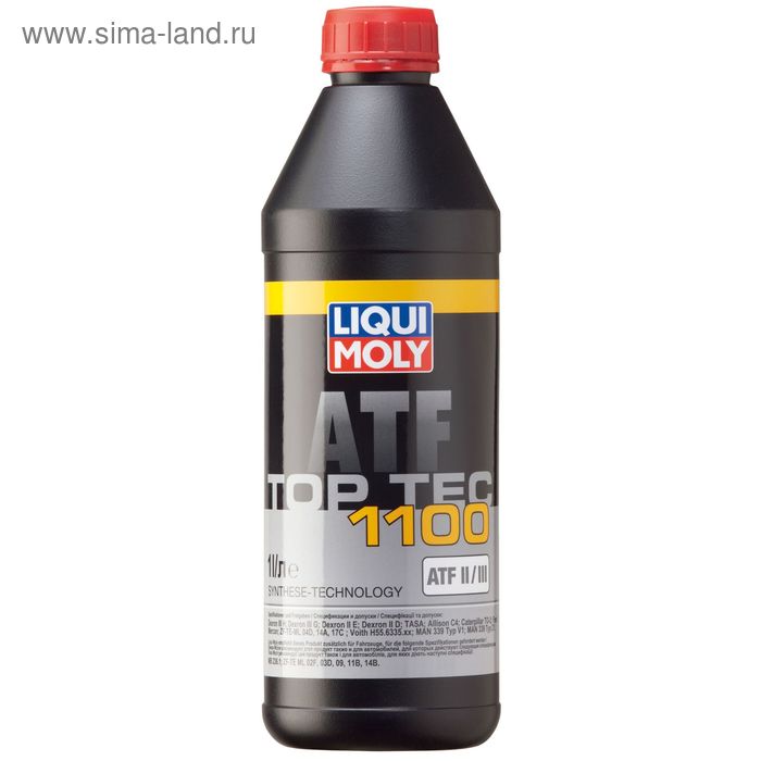 Масло трансмиссионное Liqui Moly для АКПП Top Tec ATF 1100, 1 л liqui moly трансмиссионное масло liqui moly top tec atf 1800 atf 1 л