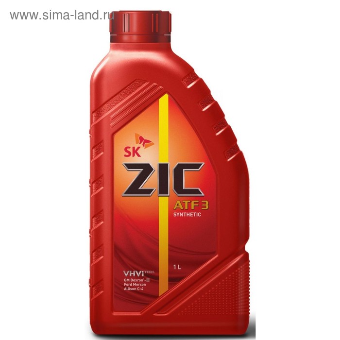 Масло трансмиссионное ZIC ATF 3, 1 л масло трансмиссионное zic atf 3 4 л