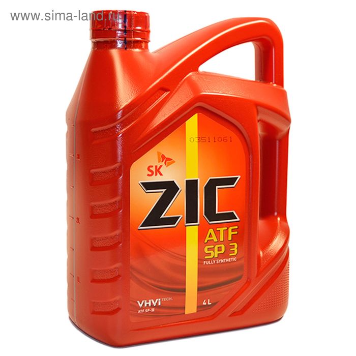Масло трансмиссионное ZIC ATF SP 3, 4 л масло трансмиссионное zic atf 3 1 л