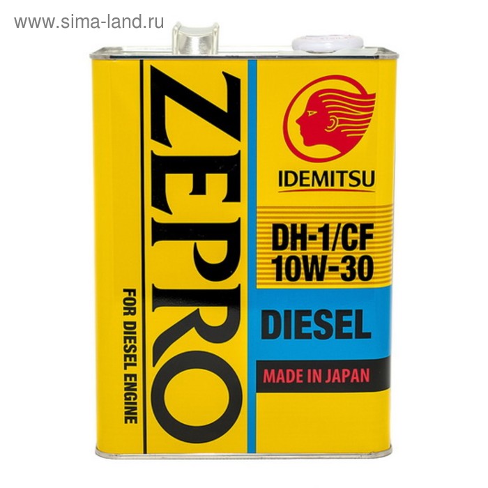 фото Масло моторное idemitsu zepro diesel 10w-30 dh-1/cf, 4 л