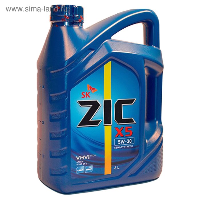 Масло моторное ZIC X5 5W-30, 6 л масло моторное zic x5 5w30 4л