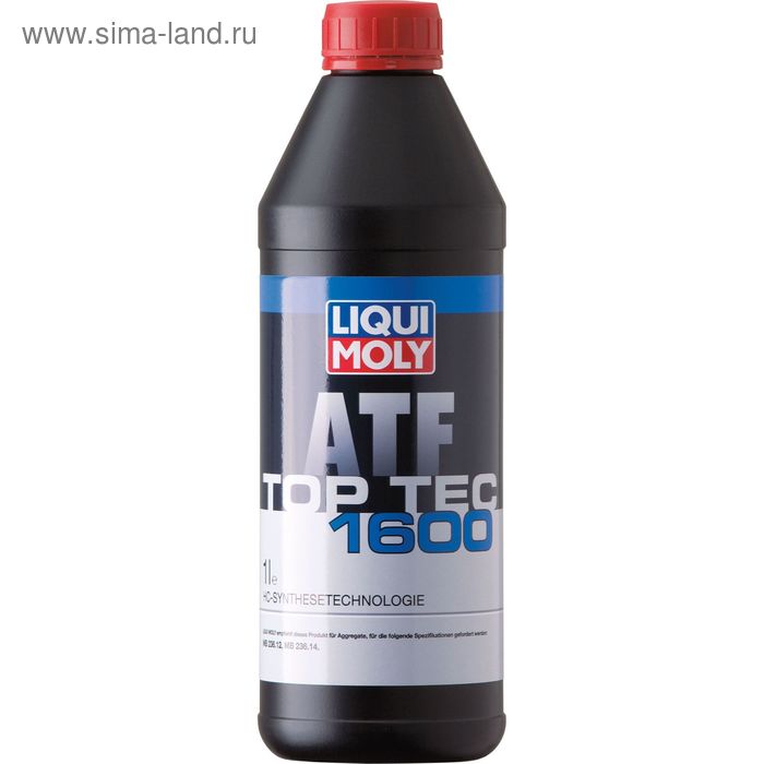 фото Масло трансмиссионное liqui moly для акпп top tec atf 1600, 1 л liquimoly