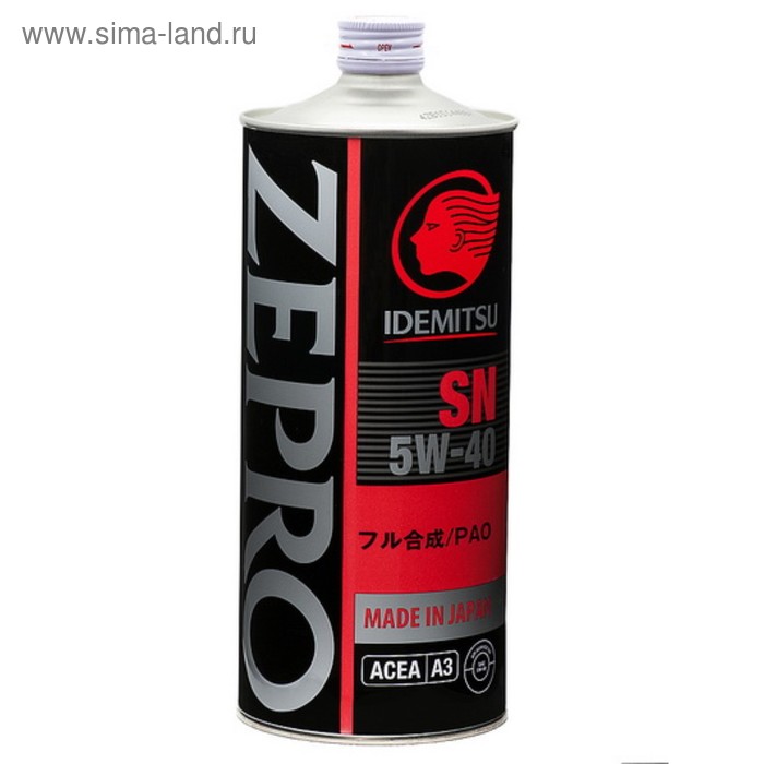 Масло моторное Idemitsu Zepro Racing 5W-40 SN, 1 л idemitsu моторное масло idemitsu fully synthetic sn cf 5w 40 1 л