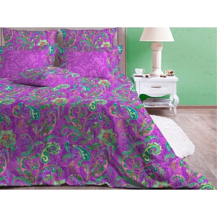 Постельное бельё "Кемер виола/3" 1,5сп., размер 156х220, 140х205, 70х70-2 шт., 142 г/м2