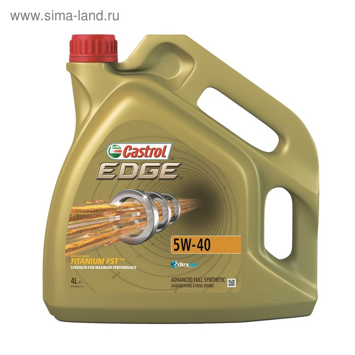 Масло моторное Castrol EDGE Titanium 5W-40, 4 л синтетика масло моторное castrol edge 5w 30 c3 1 л синтетика
