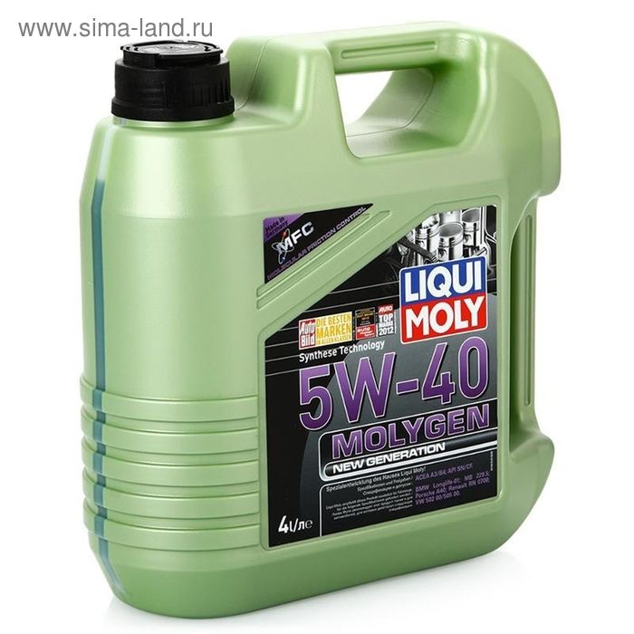 фото Масло моторное liqui moly hc molygen new generation 5w-40, 4 л liquimoly