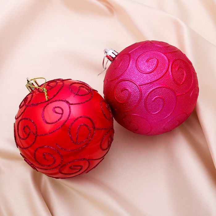 Новогодние шары "Румба" (набор 2 шт.), завитки