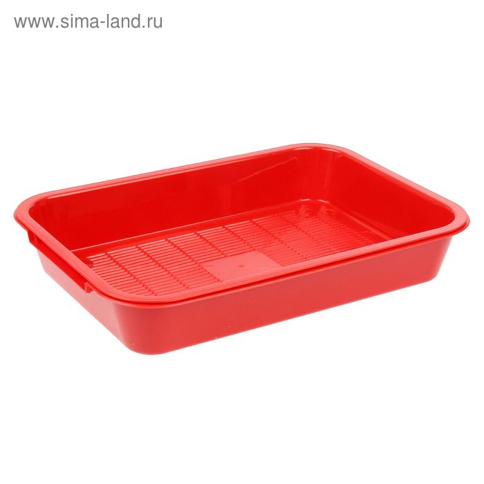 Туалет средний с сеткой, 36 х 26 х 6,5 см, красный