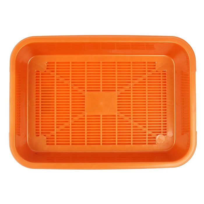 Туалет перламутровый средний с сеткой, 36 х 26 х 6,5 см, оранжевый